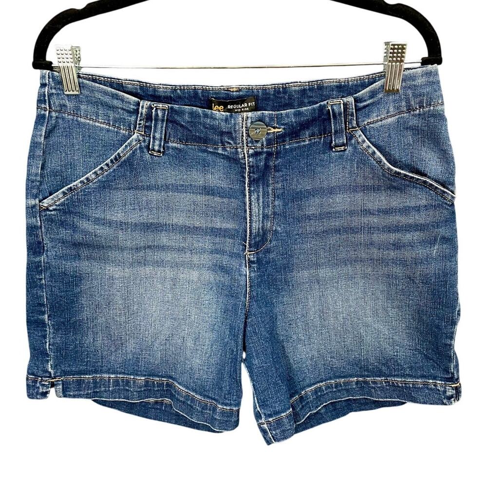 Lee Legendary Denim Chino Short Women's Size 10 Classic Blue Jean Shorts